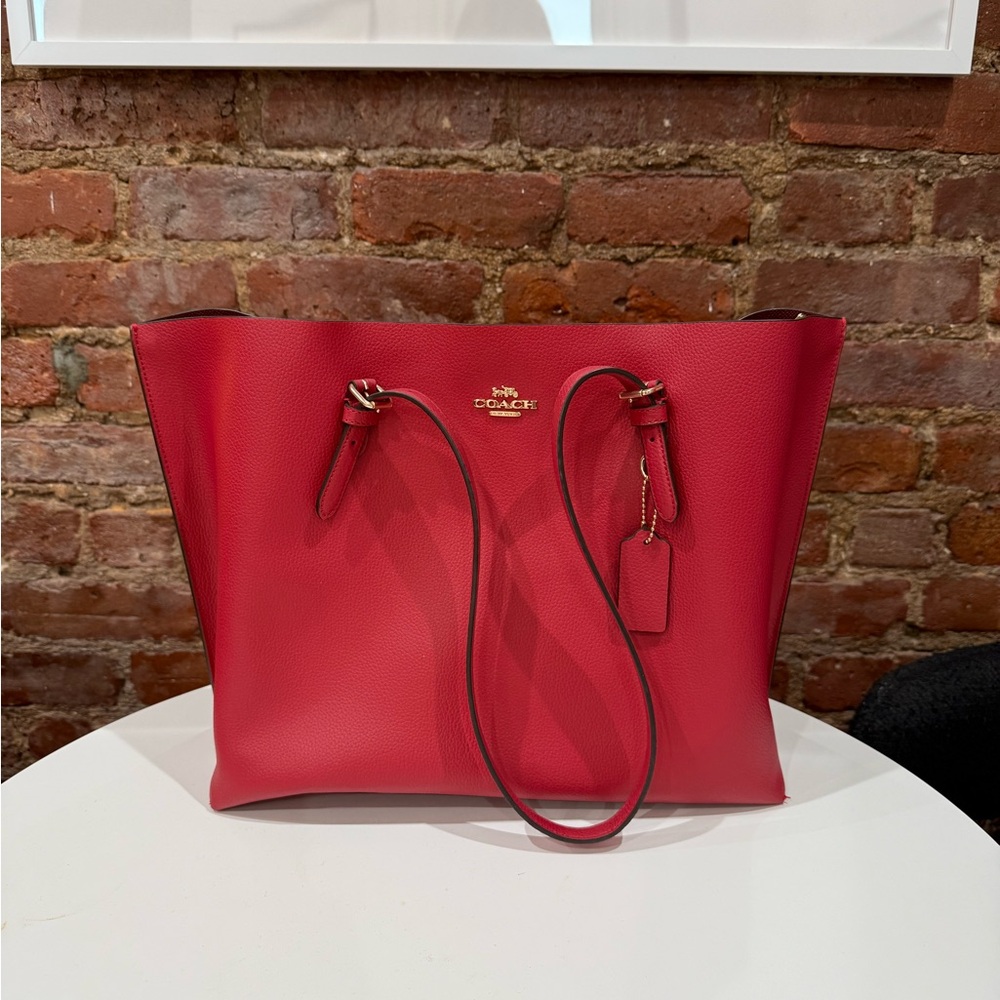 Coach Red Mollie Tote